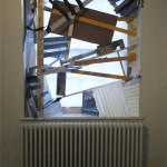 Wood, gloss paint, gaffer tape, screws, nails