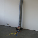 Ducting, wood, coloured tape