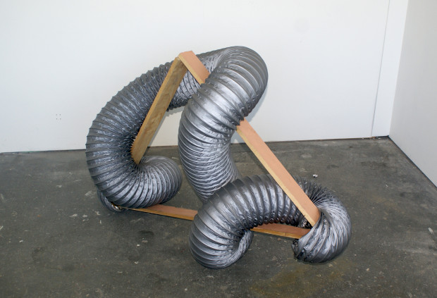 Ducting, wood, paint.